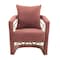 Armen Living Corelli Blush Fabric Upholstered Accent Chair with Brushed Gold Legs LCCLCHBLUSH - alternate 4